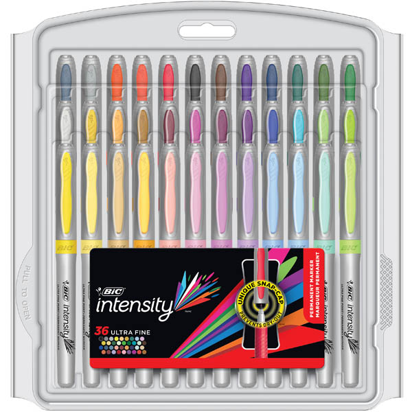 BIC Intensity Permanent Marker Fashion Colors - Ultra Fine Point (36 ...