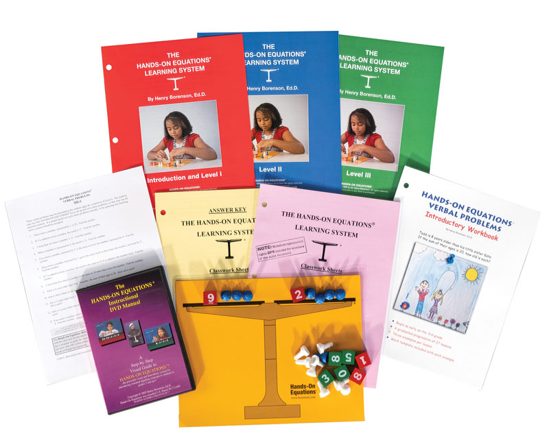 Hands-On Equations Home Packet (Learning System, DVD & Verbal Problems Intro Workbook)