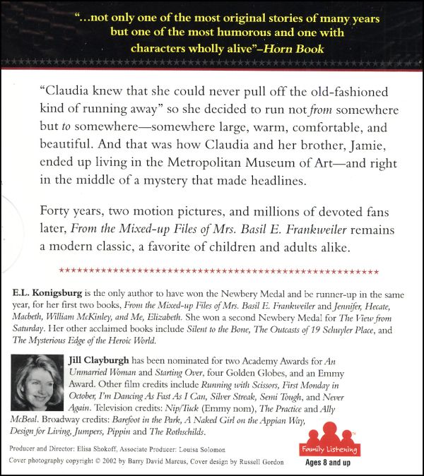 From the MixedUp Files of Mrs. Basil E. Frankweiler CDs Simon