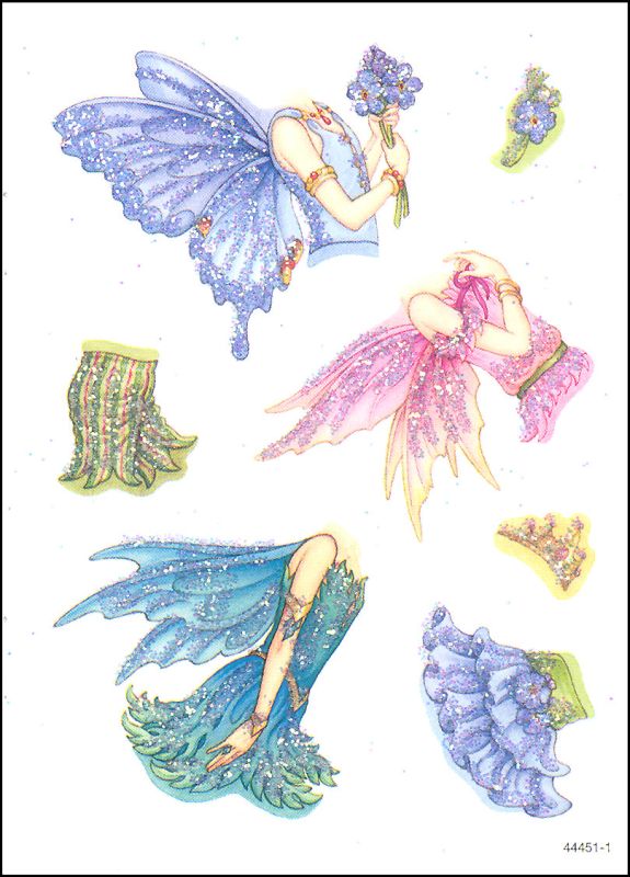 Glitter Fairy Sticker Paper Doll Dover Publications 9780486444512