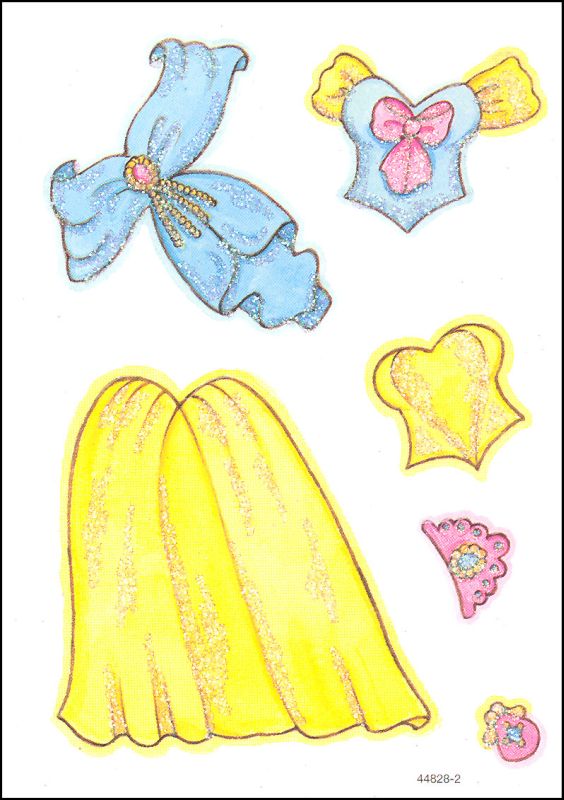 Glitter Princess Sticker Paper Doll Dover Publications 9780486448282