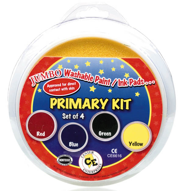 Center Enterprise CE6645 Jumbo Primary Washable 4 in 1 Stamp Pad 