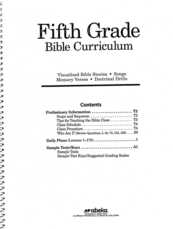 Fifth Grade Bible Curriculum | A Beka Book