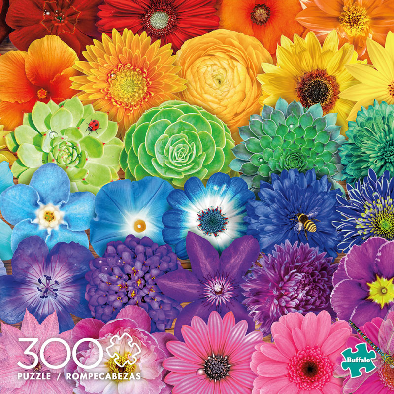 Flower Spectrum Puzzle (300 large pieces) Buffalo Games
