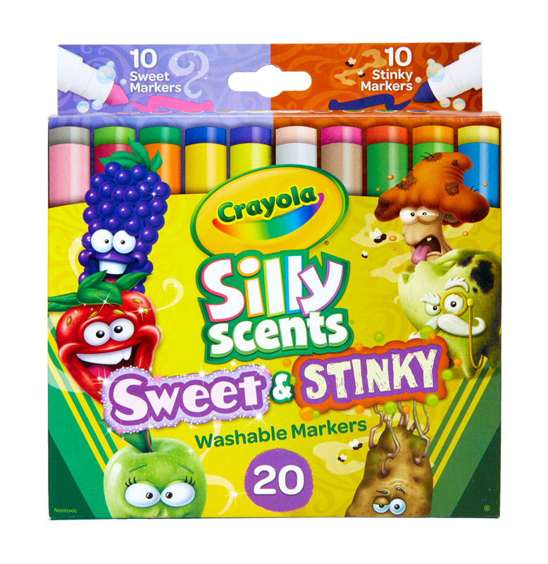 Crayola Silly Scents Washable Markers: Sweet & Stinky (20 count)
