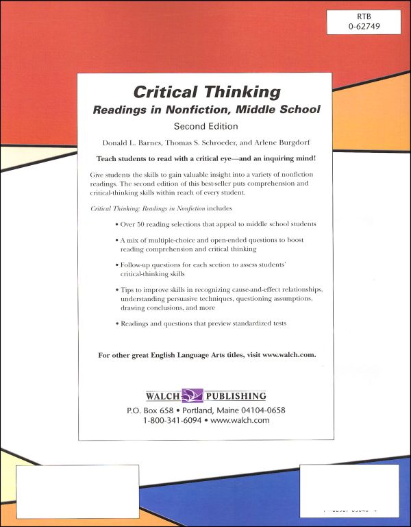 critical thinking articles for middle school