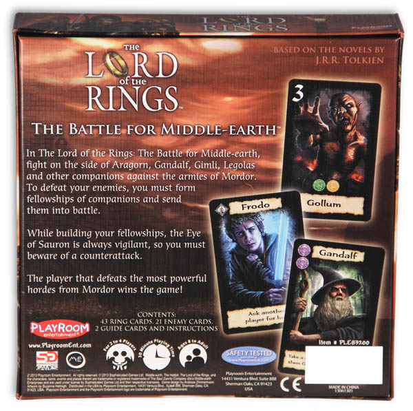 Lord of the Rings Card Game Playroom Entertainment