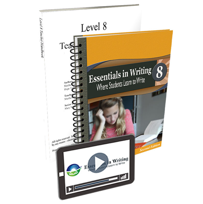 Essentials in Writing Level 8 Bundle (Textbook, Teacher Handbook and Online Video Subscription) 2nd Edition