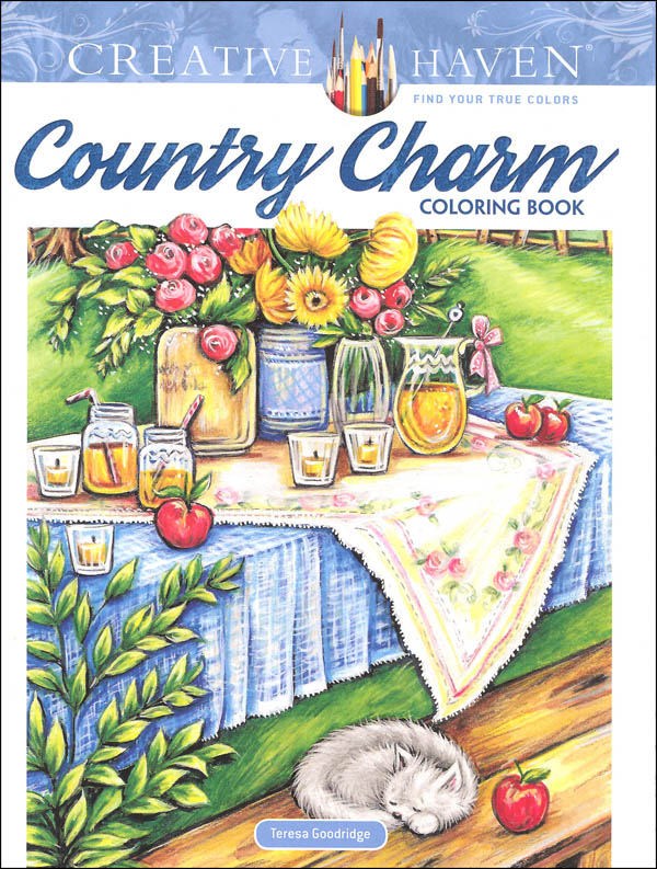 Country Charm Coloring Book (Creative Haven)