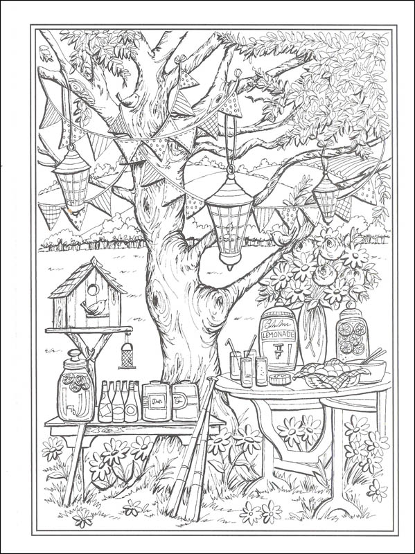 Country Charm Coloring Book (Creative Haven) Dover Publications