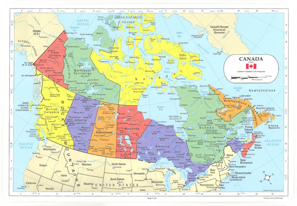 Canada Map Placemat | M. Ruskin Company