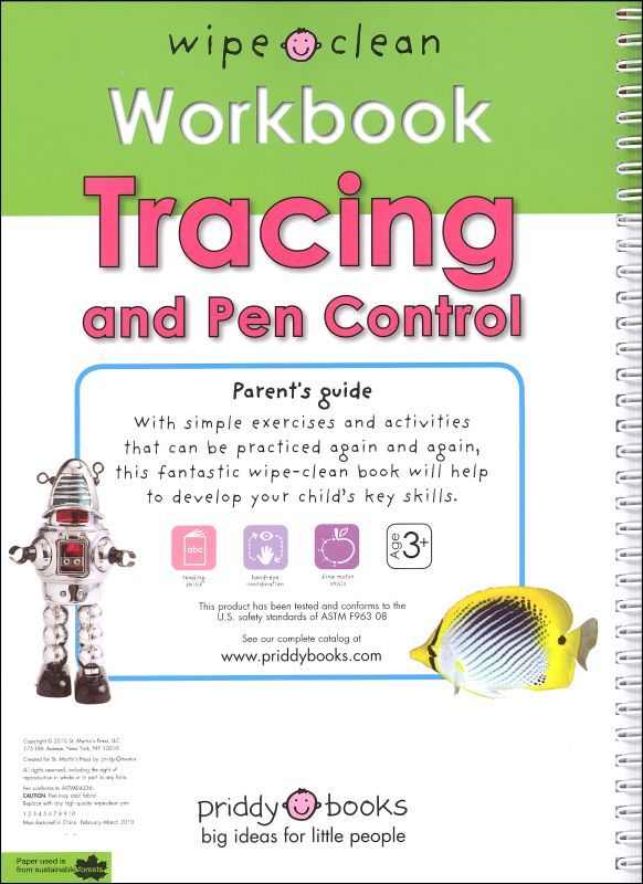 Wipe Clean Workbooks Tracing and Pen Control Priddy Books
