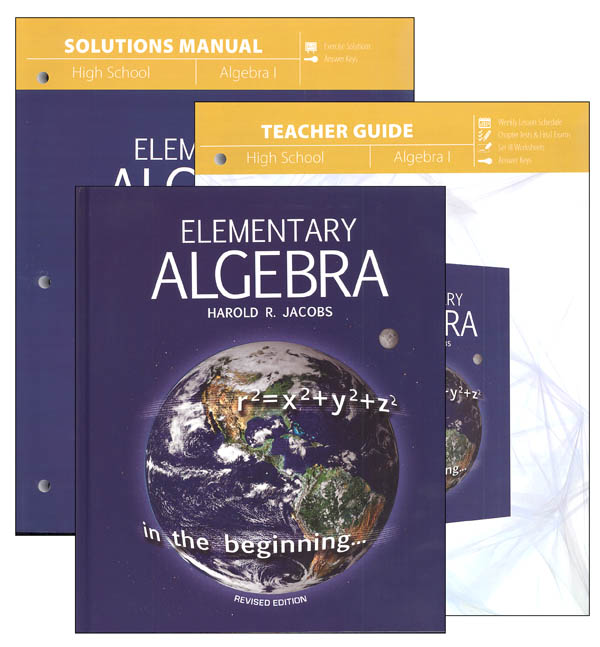 Elementary Algebra (Jacobs) Curriculum Set Master Book Publishers
