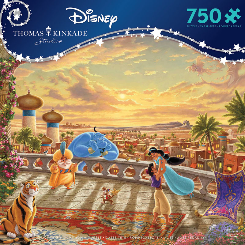 Jasmine Dancing in Desert Sunset Puzzle (Thomas Kinkade Disney Collection) 750 Pieces