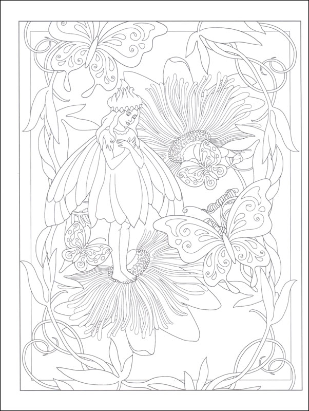 Fairy Gardens Coloring Book (Creative Haven) Dover Publications