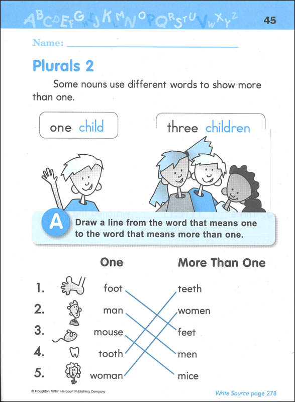 Write Source (2012 Edition) Grade 1 SkillsBook Teacher | Great Source