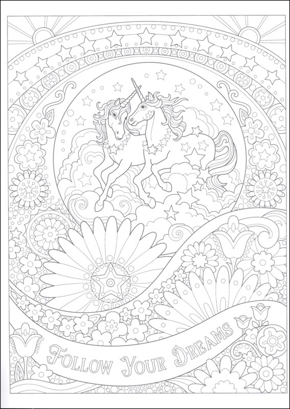 Unicorn Wonders Coloring Book (Creative Haven) Dover Publications