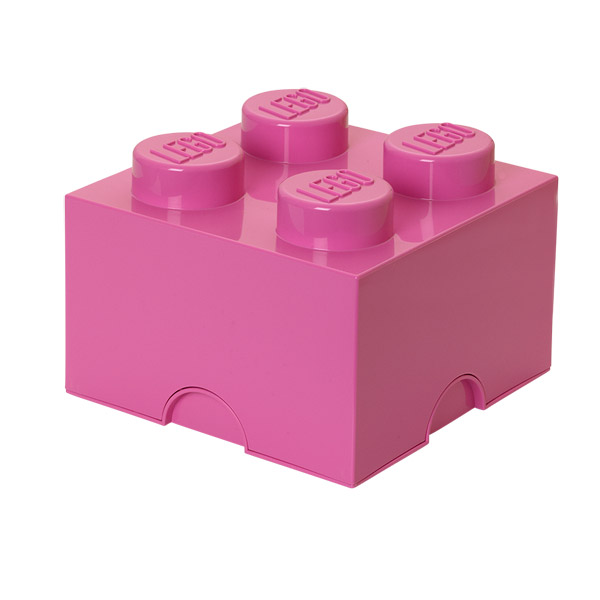 pink lego storage brick