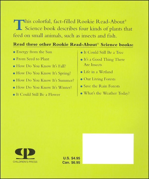 Plants That Eat Animals (Rookie ReadAbout Sc Children's Press 9780516273099