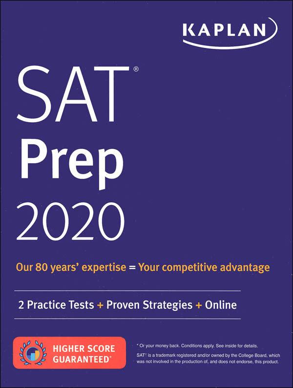 Kaplan SAT Prep 2020: 2 Practice Tests + Proven Strategies + Online ...