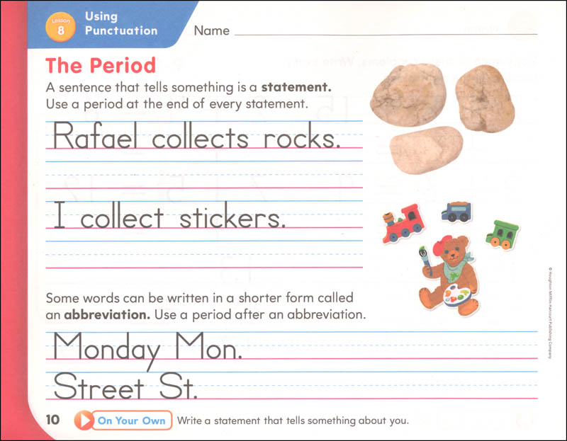 HMH Handwriting Ball and Stick Student Edition Grade 2 Level B