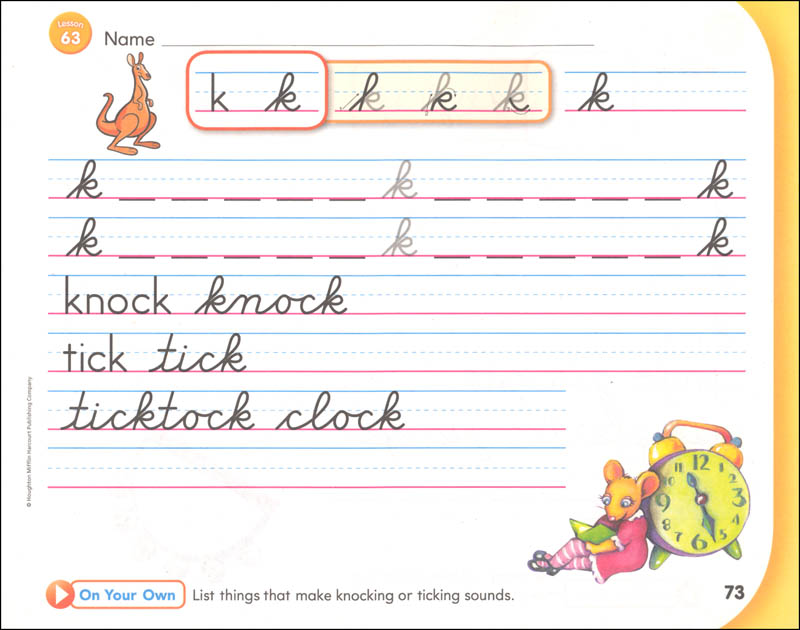 HMH Handwriting Ball and Stick Student Edition Grade 2: Level B ...