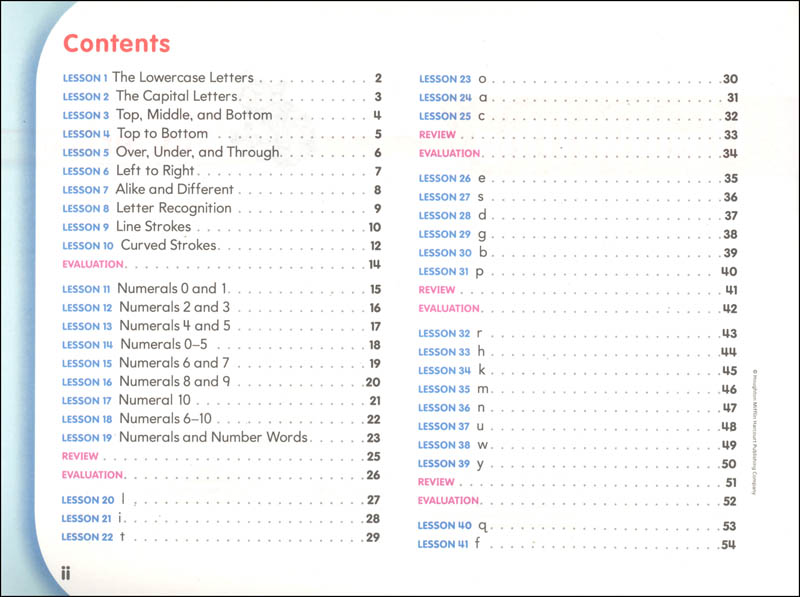 HMH Handwriting Ball and Stick Student Edition Kindergarten Starter