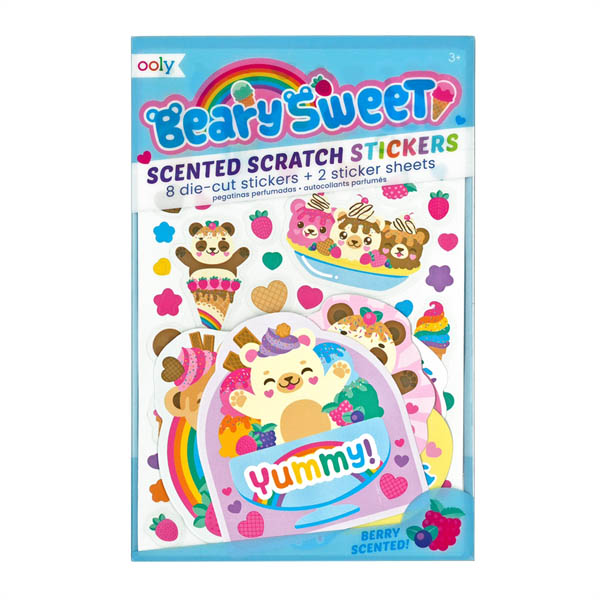 Beary Sweet Scented Scratch Stickers (10 piece set)