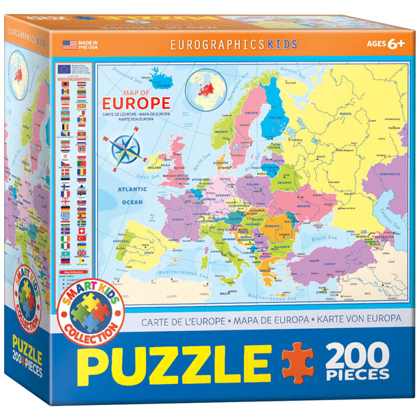 Map of Europe Puzzle 200 Pieces EuroGraphics
