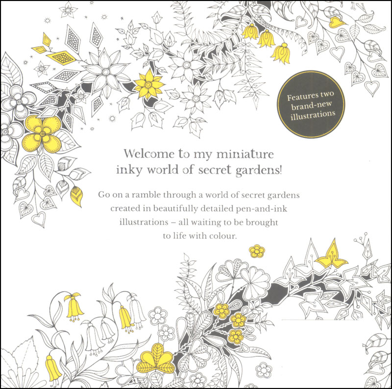 Miniature Secret Garden Pocketsized Adventure Coloring Book