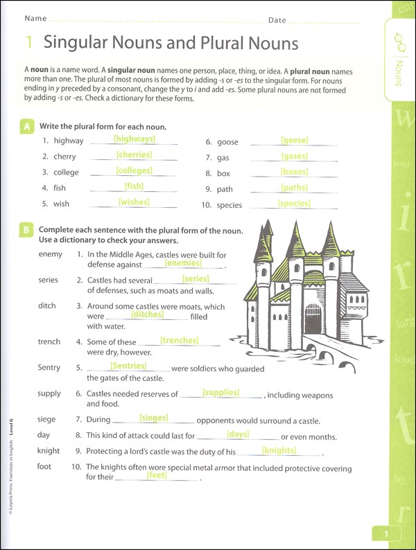 Exercises in English 2013 Level G Teacher Edition | Loyola University ...