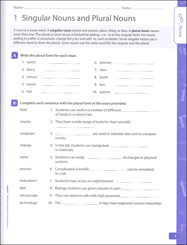 Exercises in English 2013 Level H Student Workbook | Loyola University ...