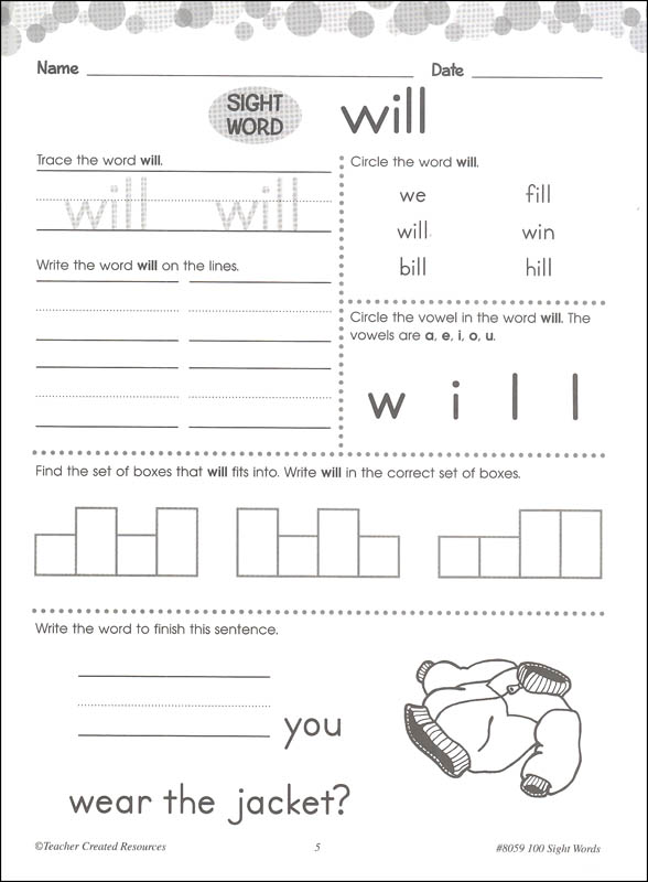 100 Sight Words - Grades 1-2 | Teacher Created Resources | 9781420680591