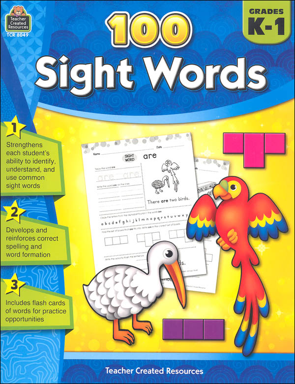 100 Sight Words - Grades K-1 | Teacher Created Resources | 9781420680492