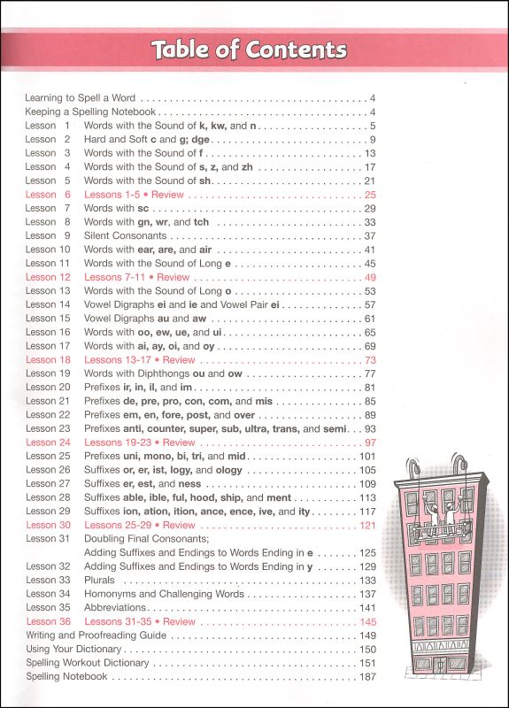 Spelling Workout 2001 Level F Student Edition Modern Curriculum Press 9780765224859