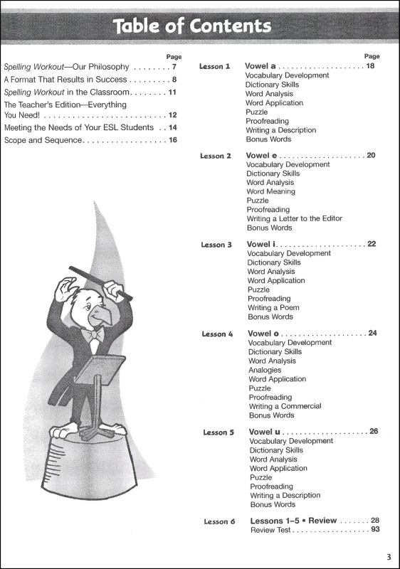 Spelling Workout 2001 Level G Teacher Edition Modern Curriculum Press