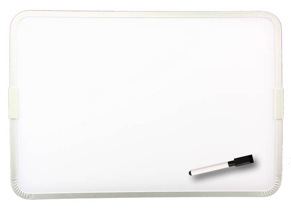 Two-Sided Framed Magnetic Dry Erase Board with Marker and Cap Eraser (12" x 17.5")