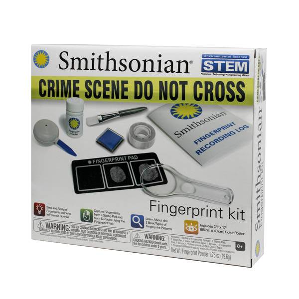 Smithsonian Crime Scene Fingerprint Kit by STEM Great for Homeschooling 