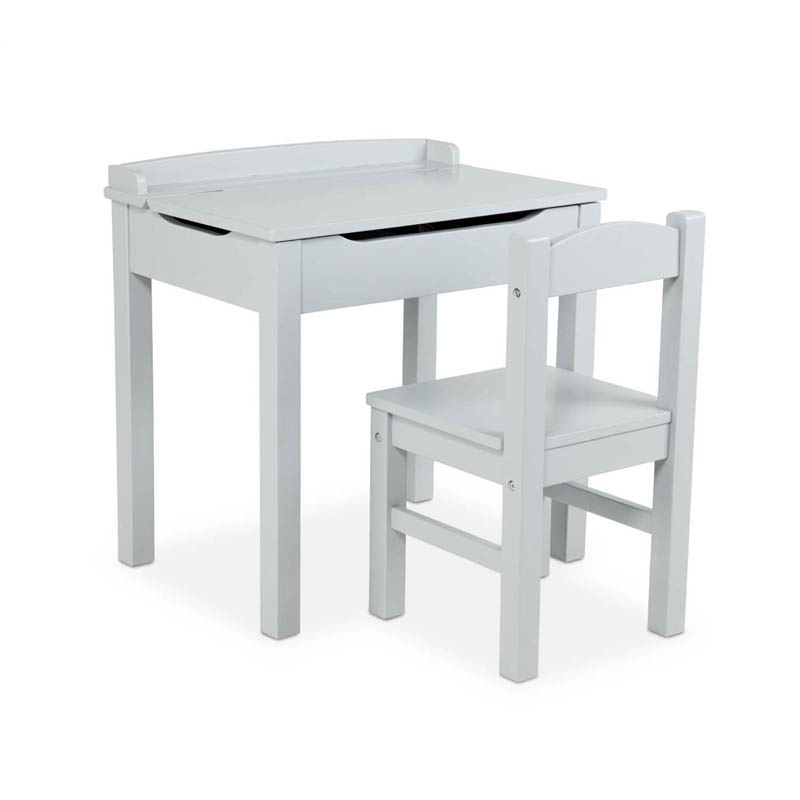 Lift-Top Desk & Chair - Gray