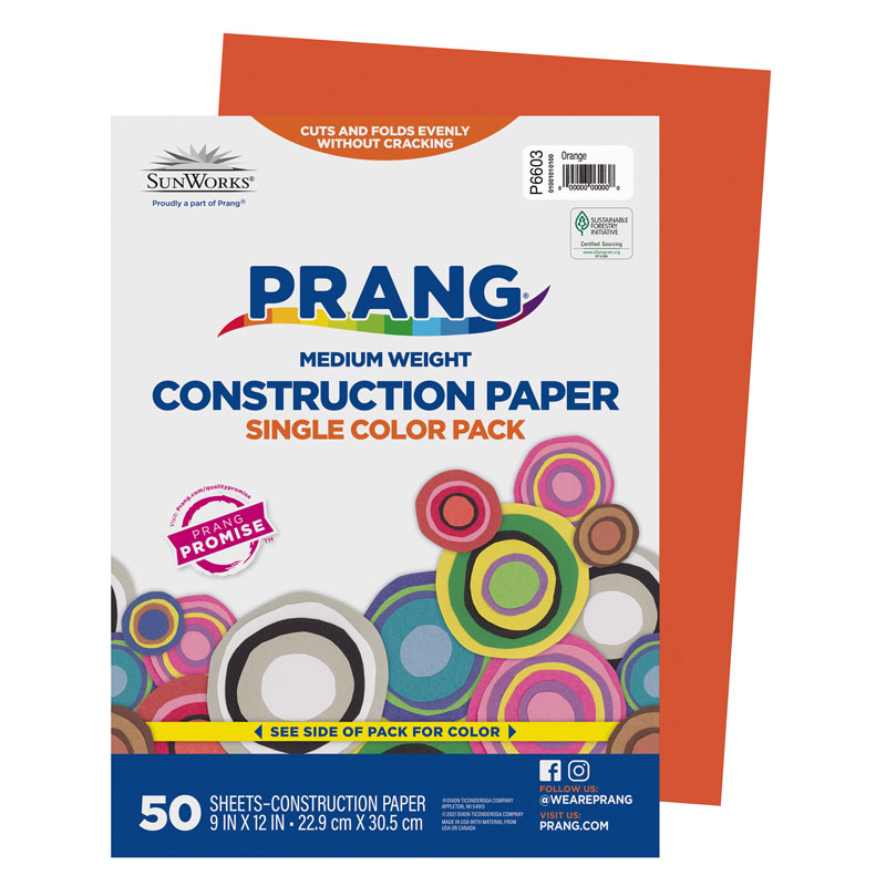 Construction Paper 76# Orange 9"x12"