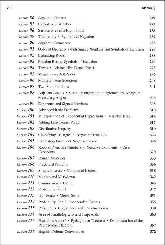 Saxon Algebra 1/2 3ED Student Text Only | Saxon Publishers | 9781565771499