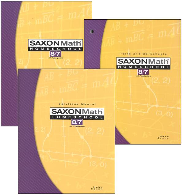 Saxon Math 8 7 3ED Homeschool KIT Saxon Publishers 9781591413509