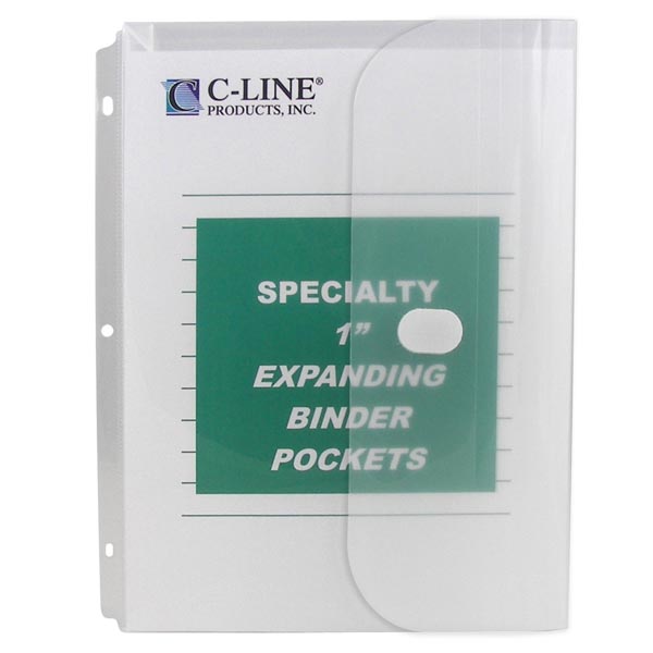 Side Loading Poly Binder Pocket, Clear 10Pack CLine Products