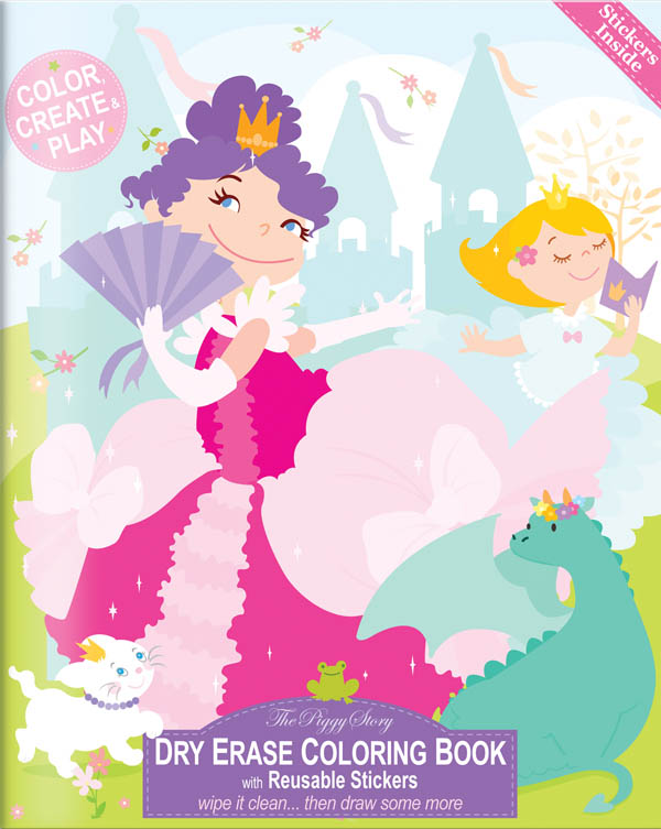 Dry Erase Coloring Book Enchanted Princesses The Piggy Story
