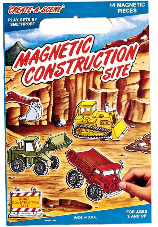 Construction Site New Free Shipping Create-a-Scene Magnetic Playset 