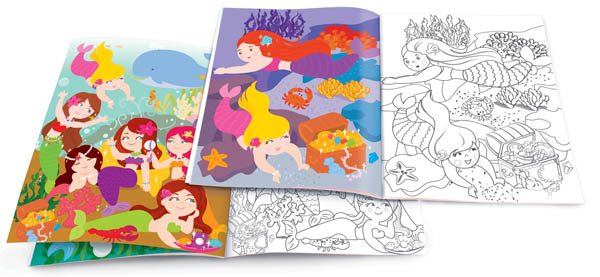Dry Erase Coloring Book - Magical Mermaids | The Piggy Story