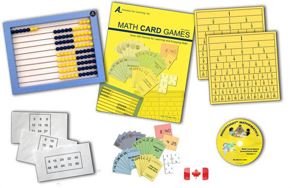 Math Card Games Kit With Al Abacus Standard Dvd Canadian Activities For Learning