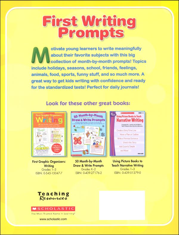 First Writing Prompts | Scholastic Teaching Resources | 9780545231374