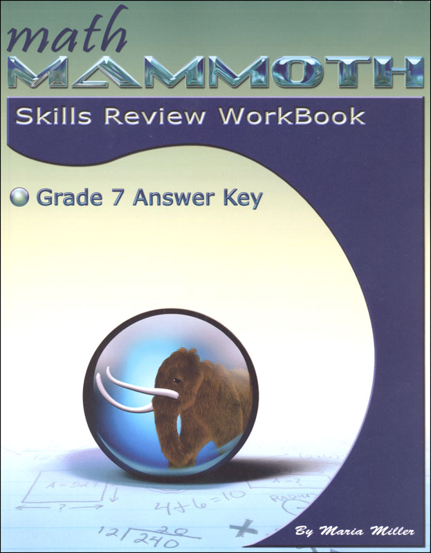 Math Mammoth Grade 7 Color Skills Review Workbook Answer Key