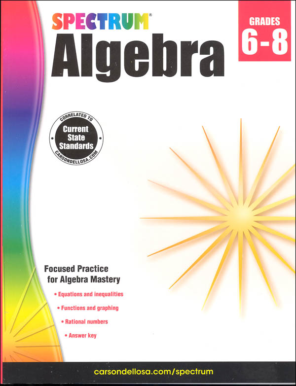 Spectrum Algebra 2014 Grades 68 Spectrum 9781483816647